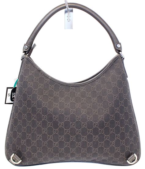 gucci black monogram logo purse|Gucci monogram hobo bag.